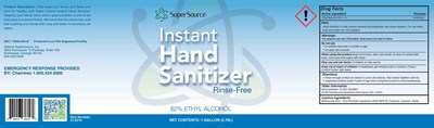 Full Label (Cle216 Instant Hand Sanitizer Ethyl 62 Label)
